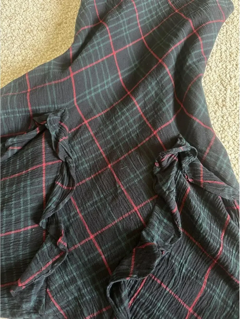 Ralph Lauren black/red plaid dress with ruffles